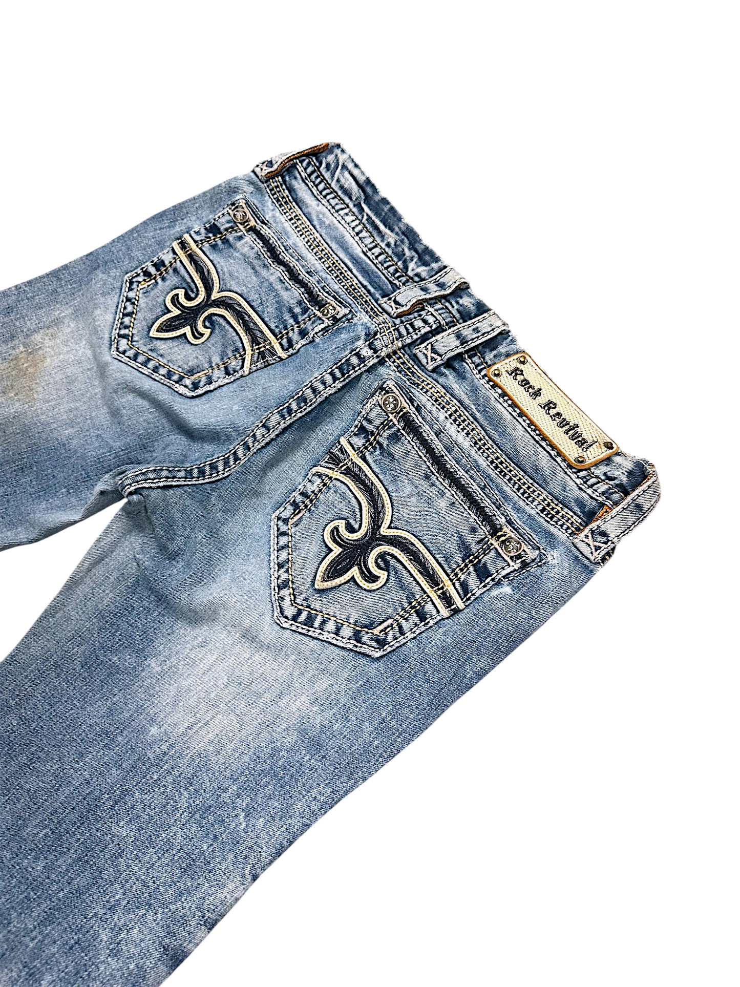 Vintage Rock Revival Y2K Bootcut Damenjeans (M)