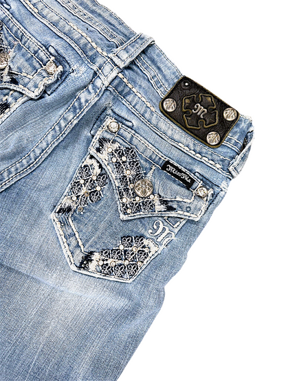 Vintage Miss Me Y2K Low Waist Bootcut Damenjeans (XS)