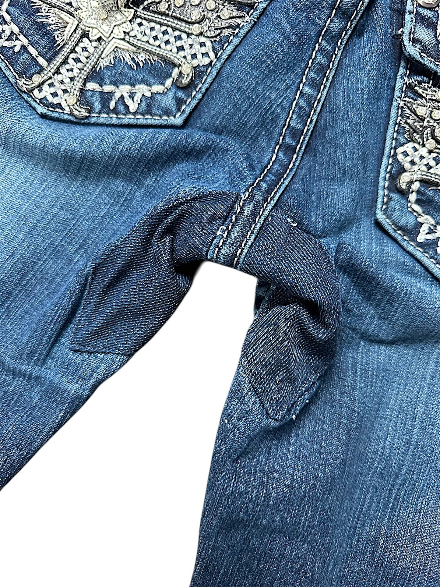 Vintage Miss Me Y2K Low Waist Bootcut / Flared Damenjeans (L)