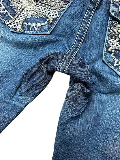 Vintage Miss Me Y2K Low Waist Bootcut / Flared Damenjeans (L)