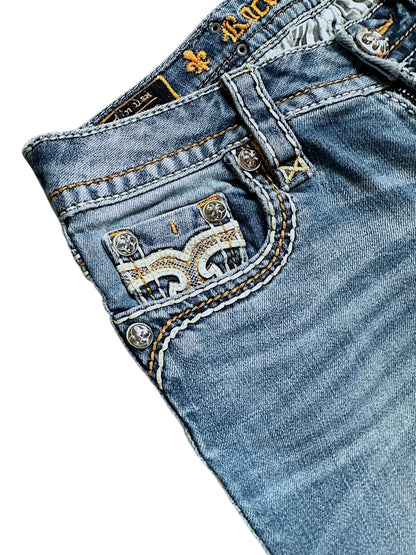 Vintage Rock Revival Low Waist Bootcut Damenjeans (M)