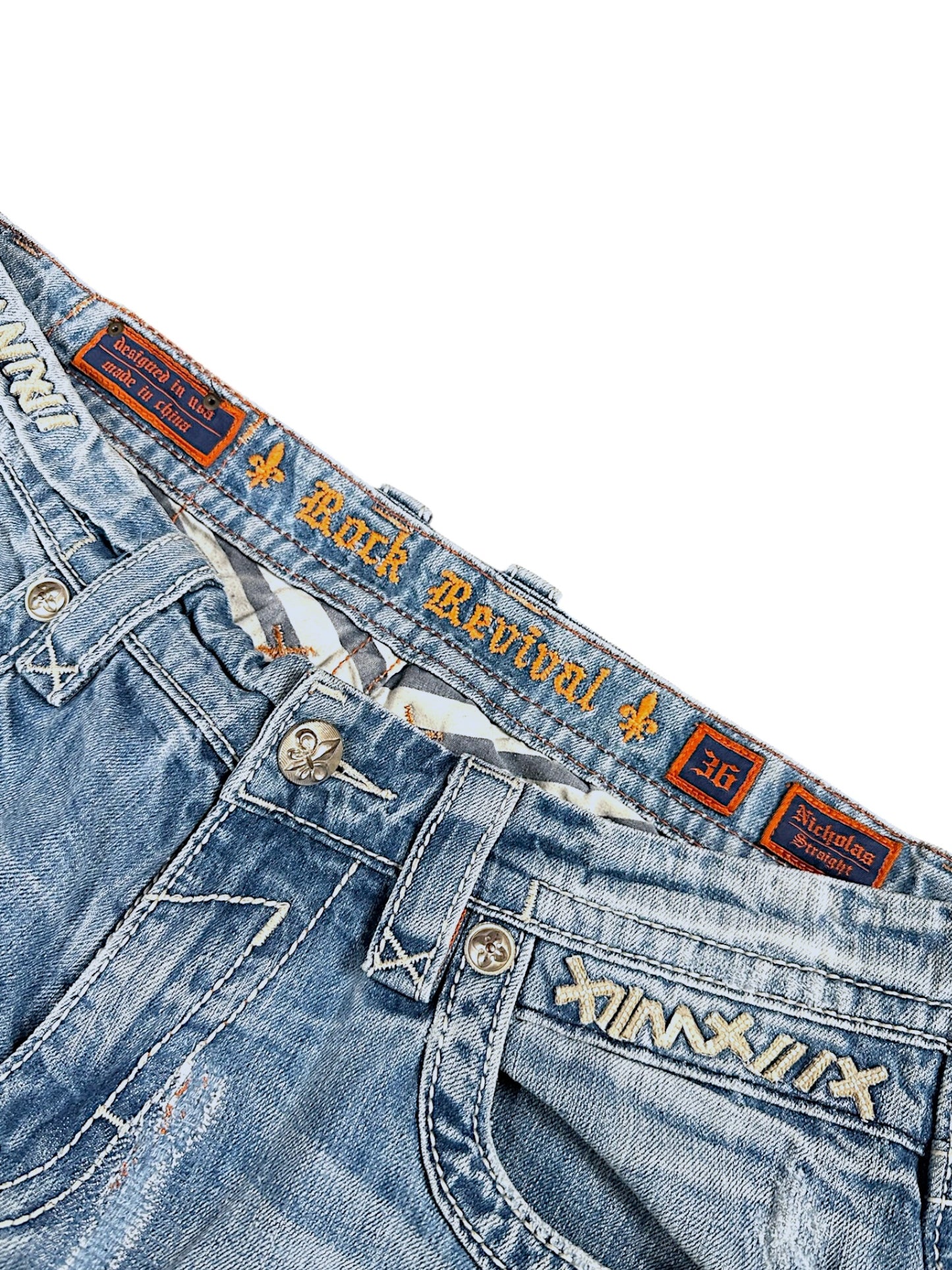 Vintage Rock Revival Y2K Baggy Jeans (L)