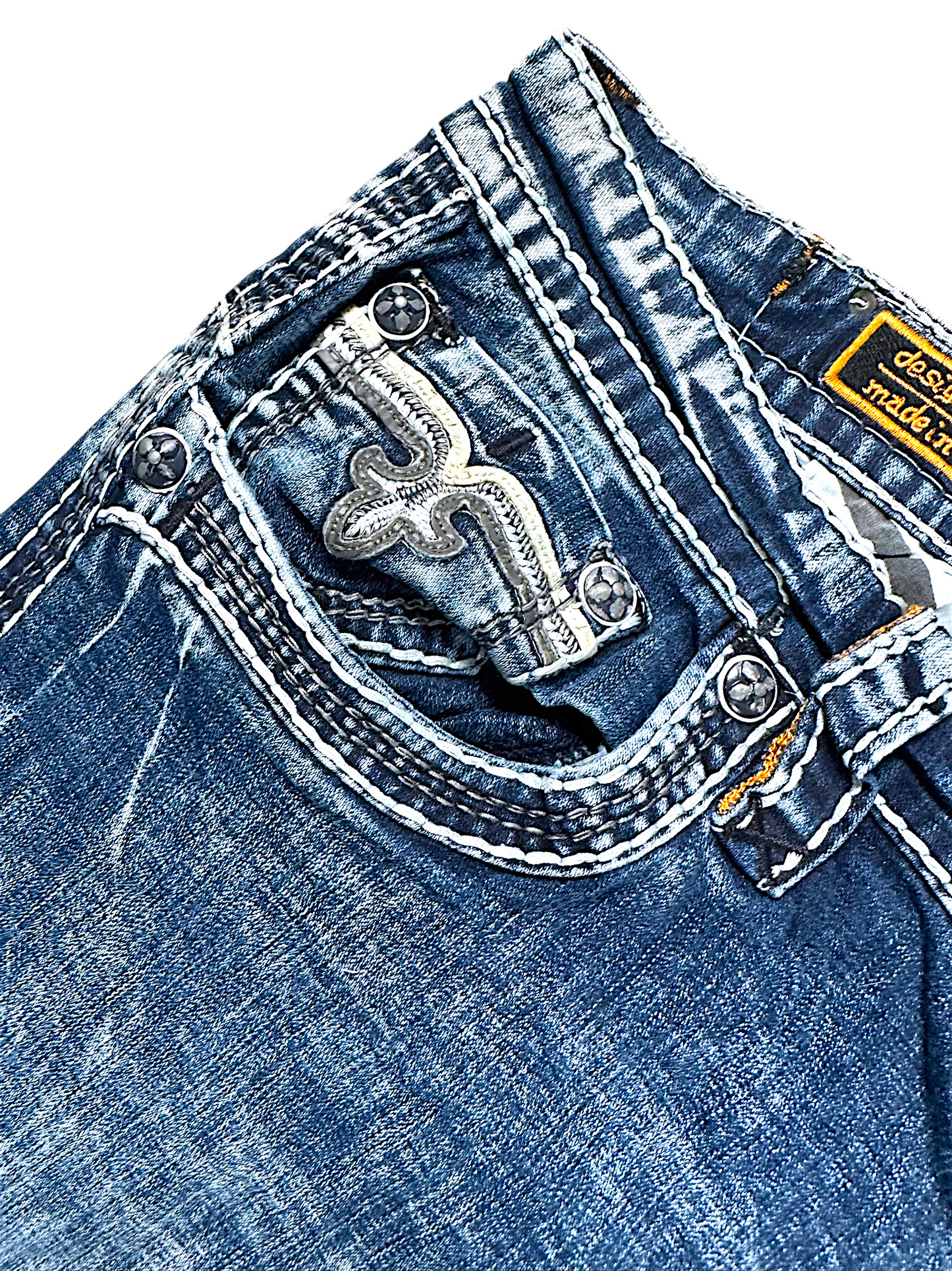Vintage Rock Revival Y2K Straight Leg Jeans (L)