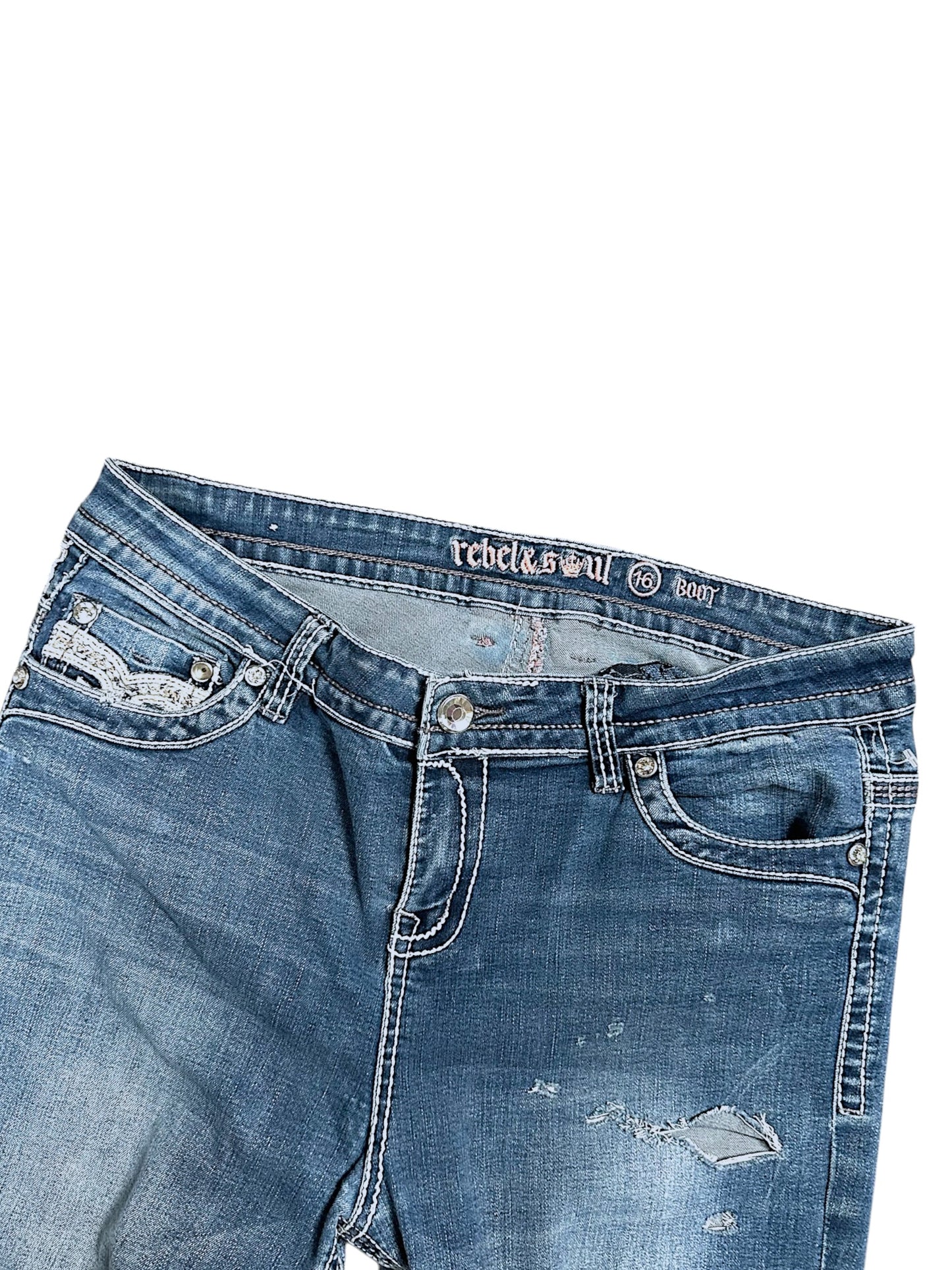 Vintage Y2K Low Waist Bootcut Damenjeans (M)