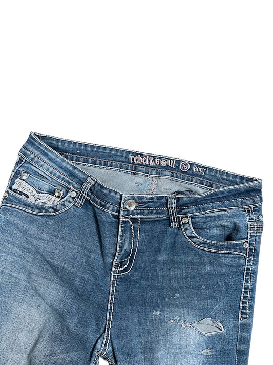 Vintage Y2K Low Waist Bootcut Damenjeans (M)