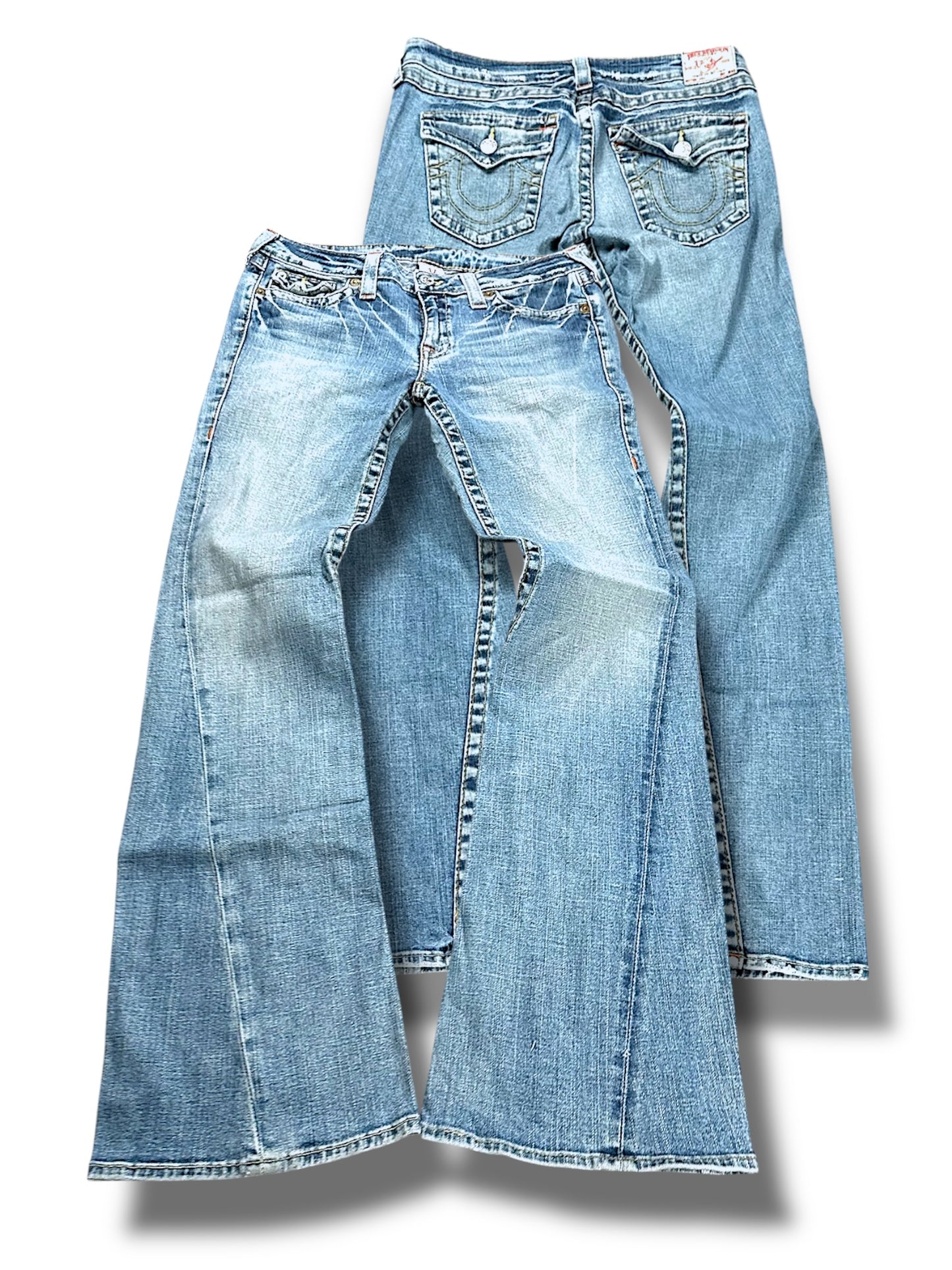 Vintage Miss Me Y2K Low Waist Flared Damenjeans (XL)