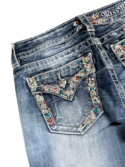 Vintage Miss Me Y2K Low Waist Bootcut / Flared Damenjeans (M)
