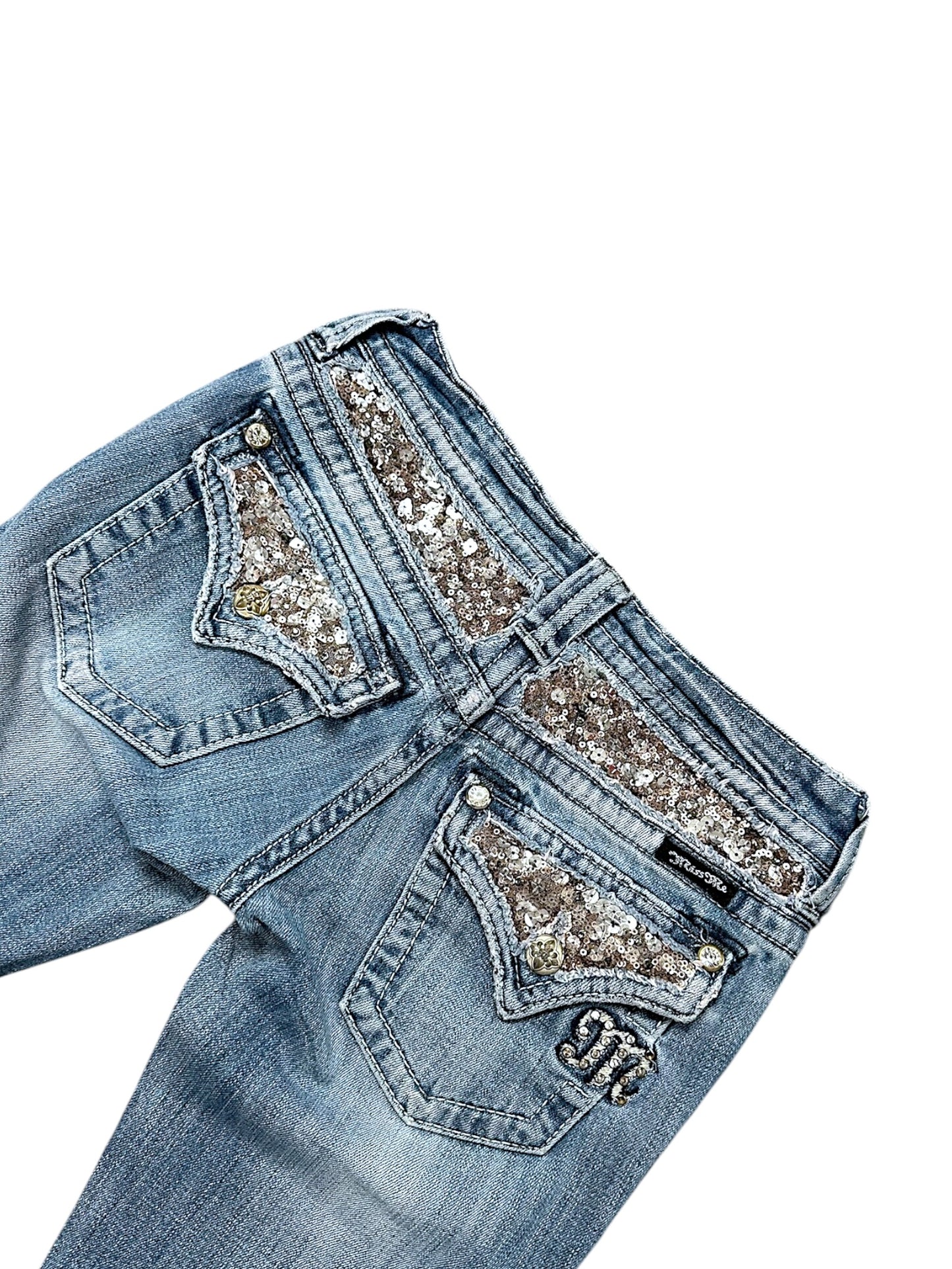 Vintage Miss Me Y2K Low Waist Bootcut / Flared Damenjeans (S)