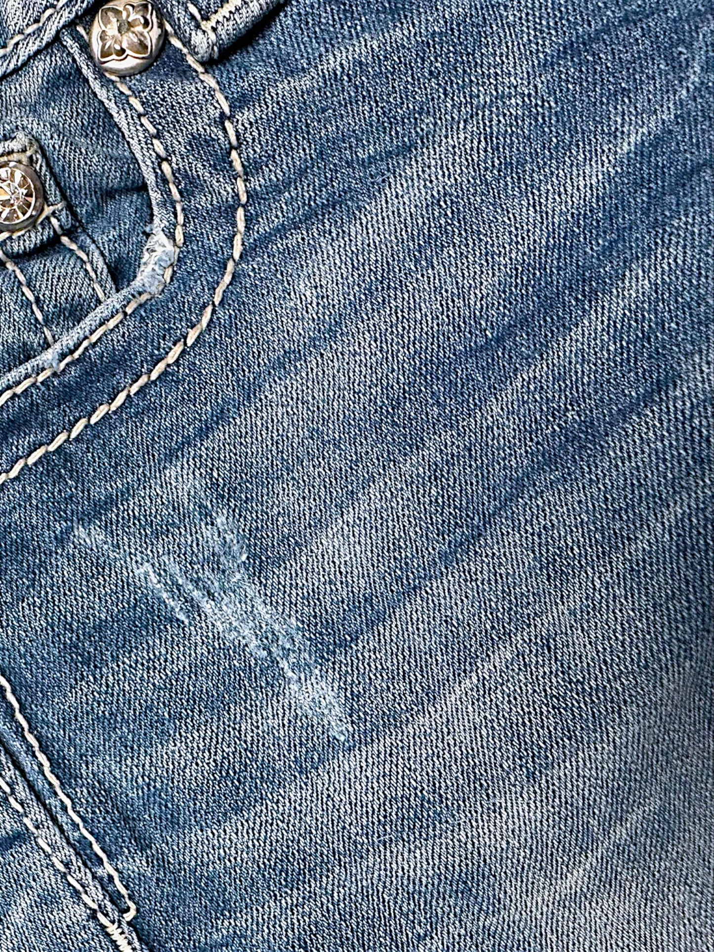 Vintage Miss Me Y2K Low Waist Bootcut Damenjeans (XS)