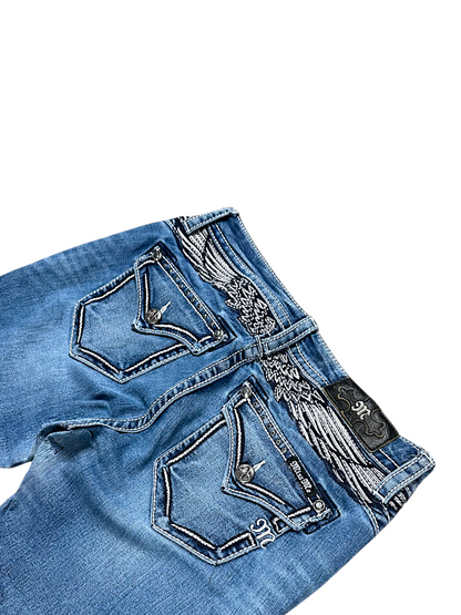 Vintage Miss Me Y2K Low Waist Bootcut / Flared Damenjeans (S)