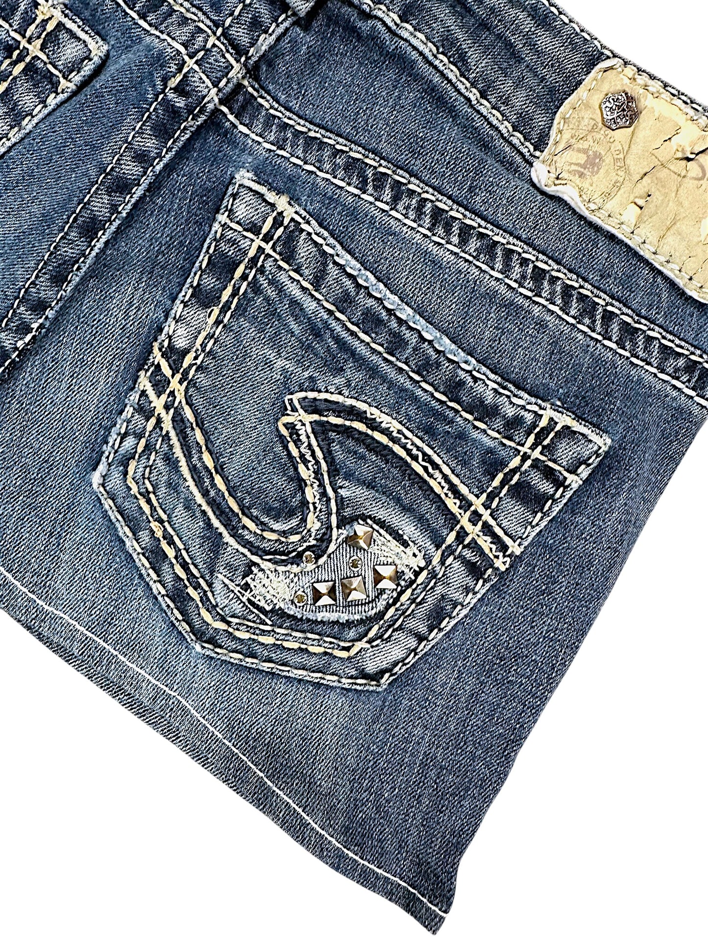 Vintage Silver Jeans Y2K Rock (S)