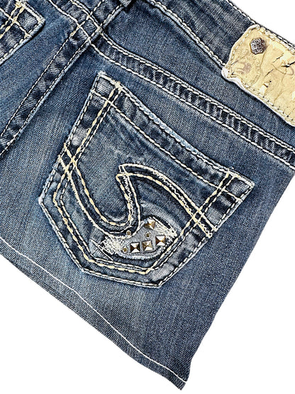 Vintage Silver Jeans Y2K Rock (S)