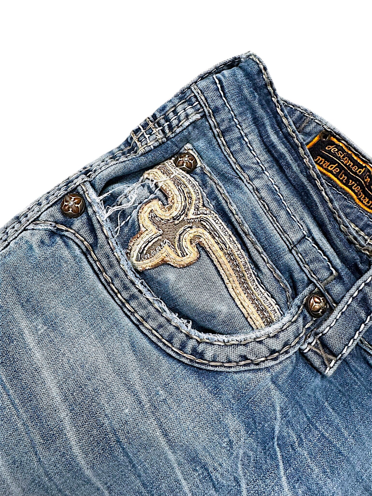 Vintage Rock Revival Y2K Straight Leg Jeans (M)