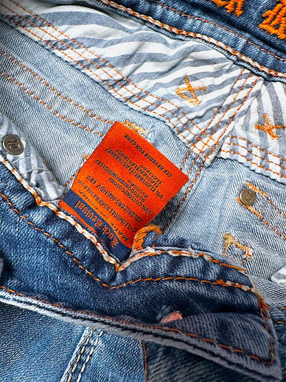 Vintage Rock Revival Y2K Low Waist Bootcut Damenjeans (M)