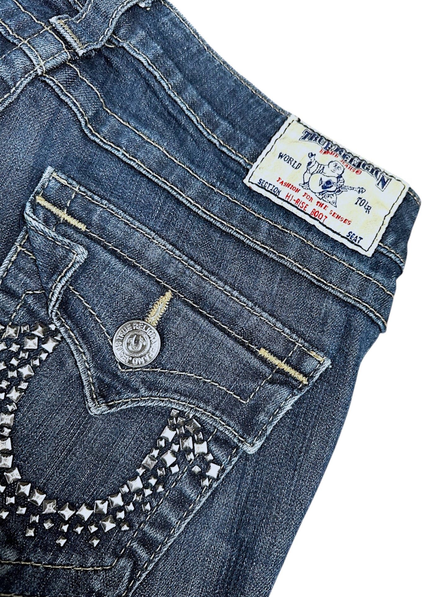 Vintage True Religion Y2K Low Waist Bootcut / Flared Damenjeans (M)