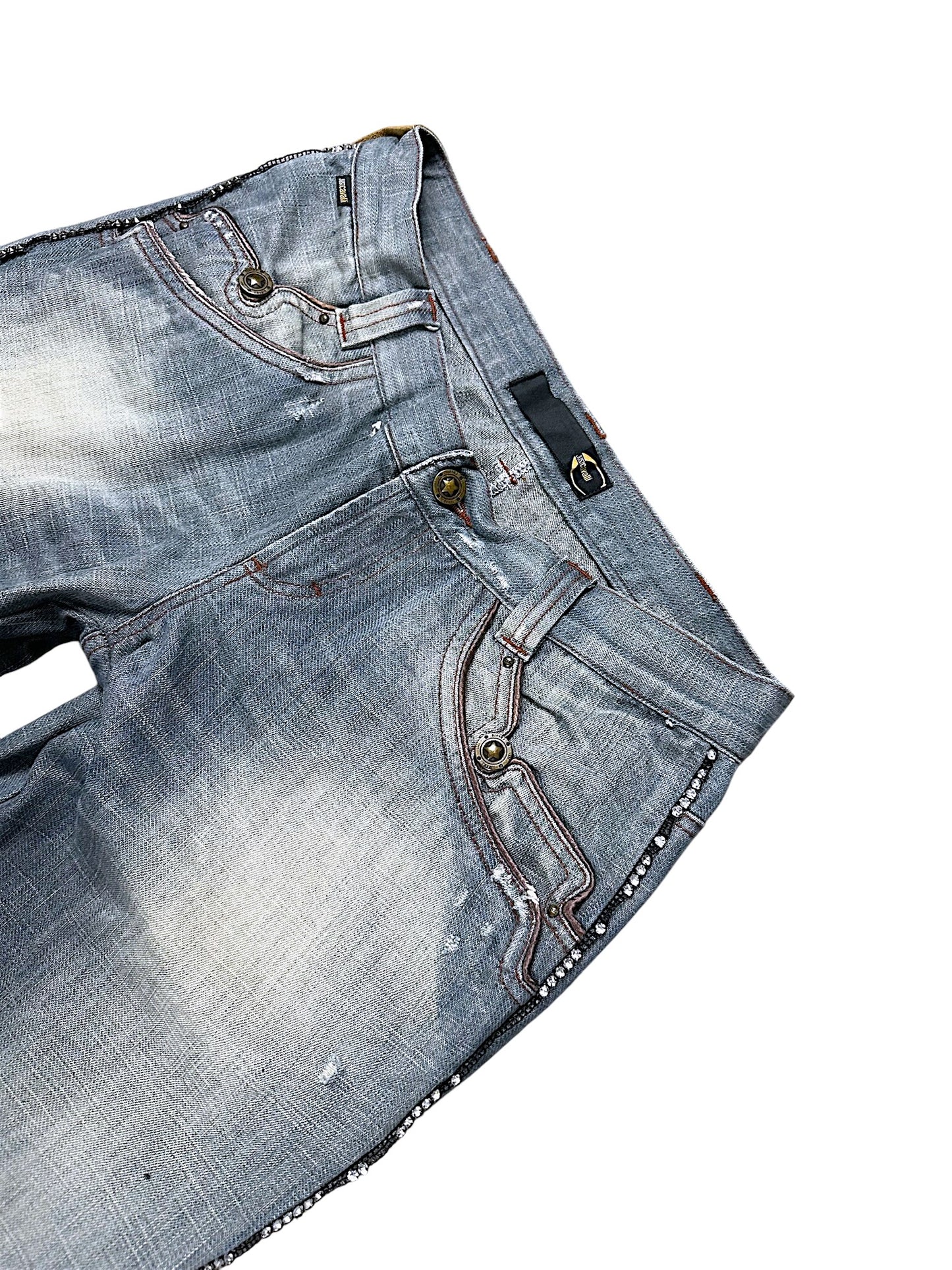 Vintage Just Cavalli Y2K Mid-Waist Bootcut Damenjeans (L)
