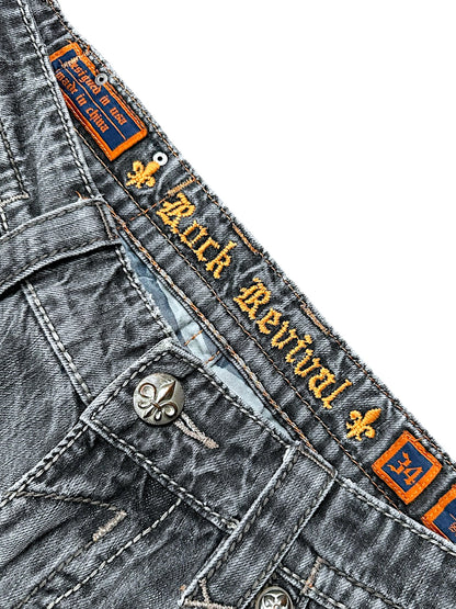 Vintage Rock Revival Y2K Baggy Jeans (M)