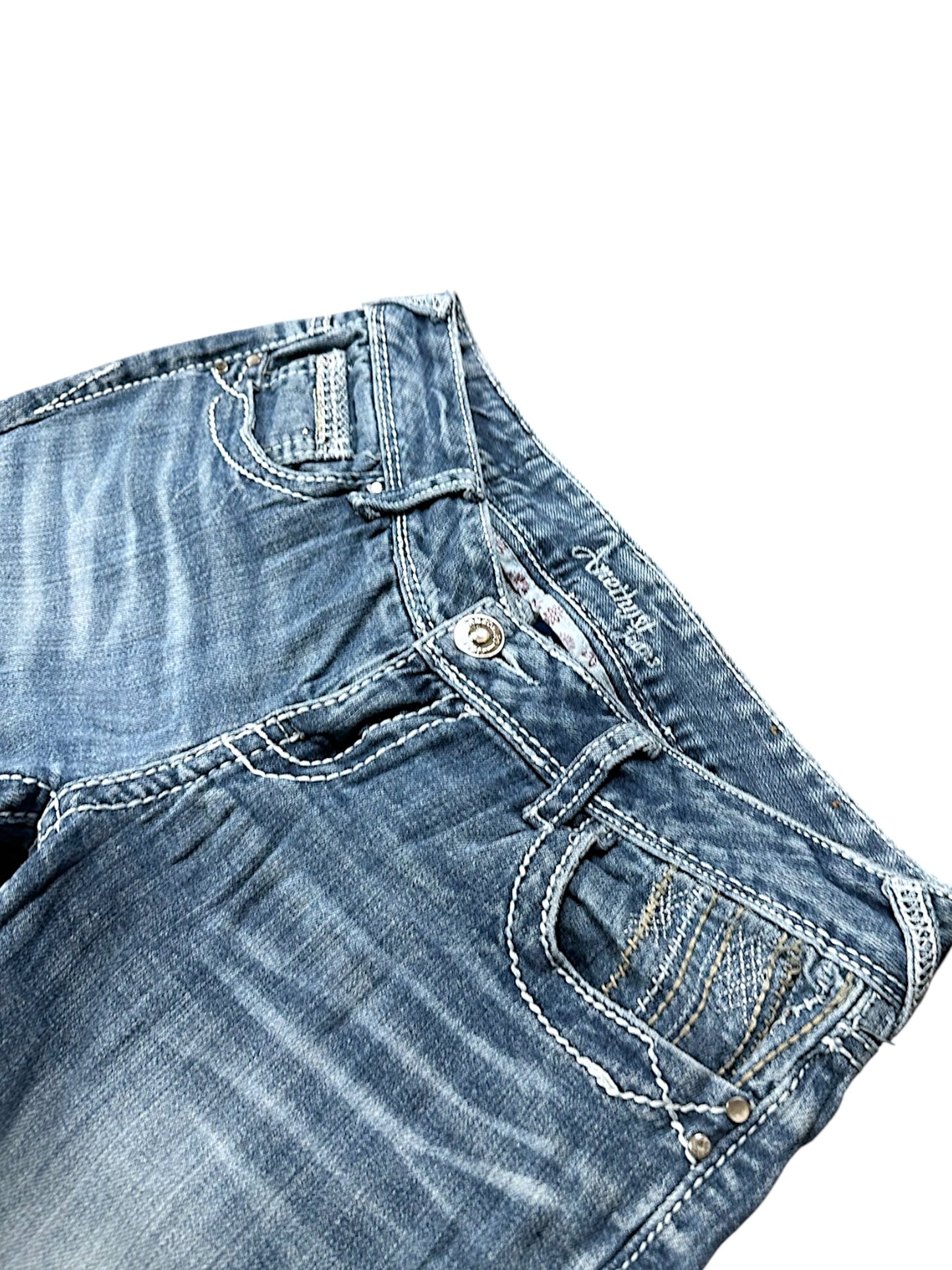 Vintage Amethyst Y2K Low Waist Bootcut / Flared Damenjeans (S)
