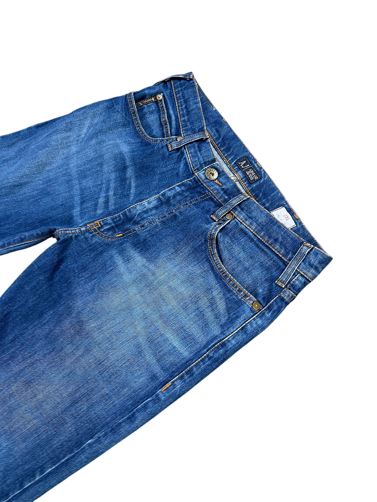 Vintage Armani Jeans Y2K Straight Leg Jeans (M) – Detailaufnahme 1