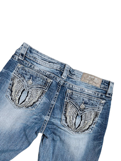 Vintage Miss Me Low Waist Bootcut Damenjeans (M)