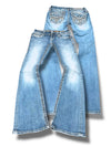 Vintage Rock Revival Y2K Low Waist Bootcut Damejeans (S)