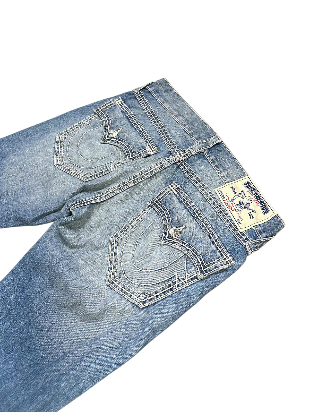 Vintage True Religion Y2K Baggy Jeans (L) – Detailaufnahme 4