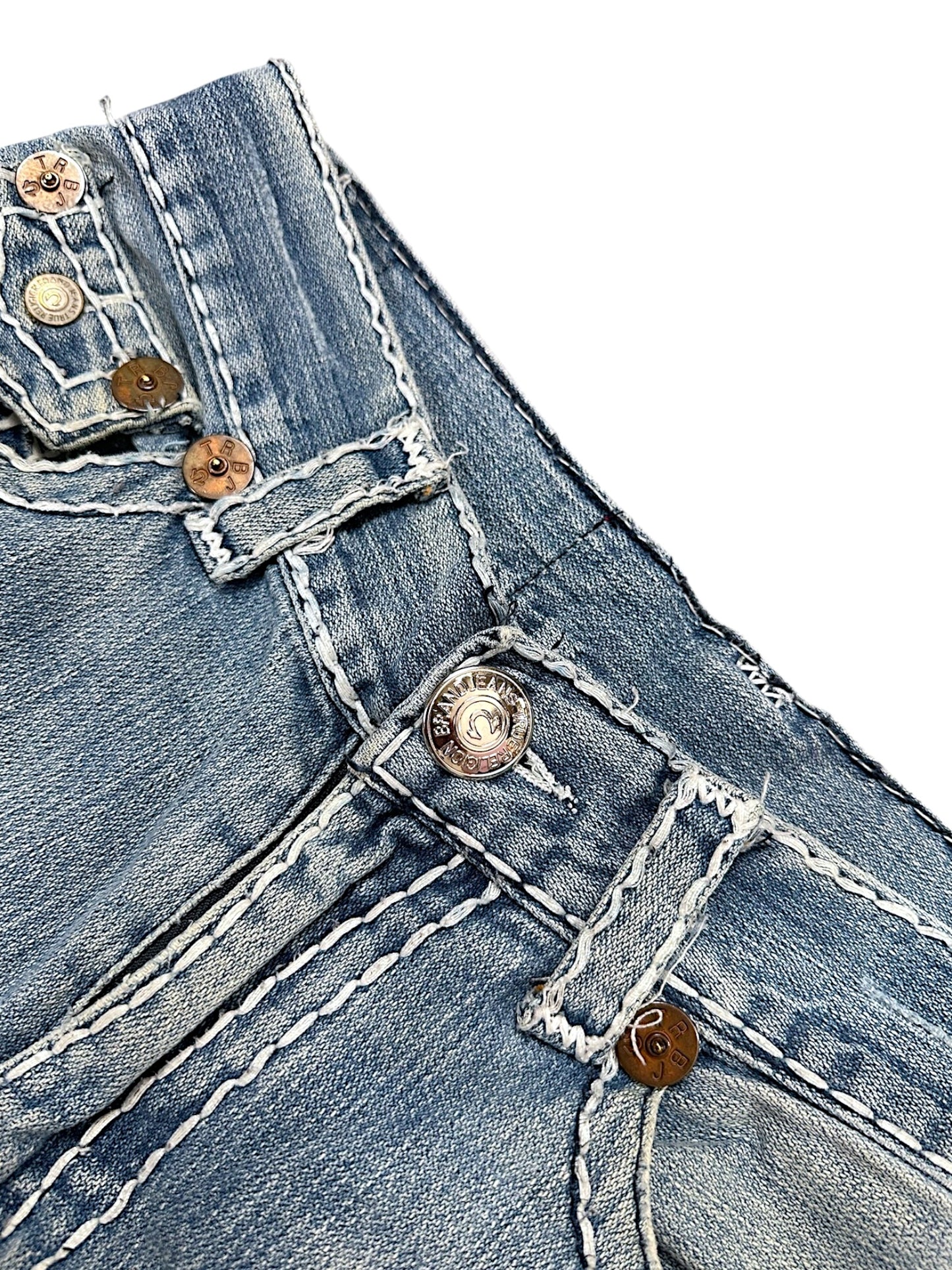 Vintage True Religion Y2K Low Waist Bootcut Damenjeans (S)