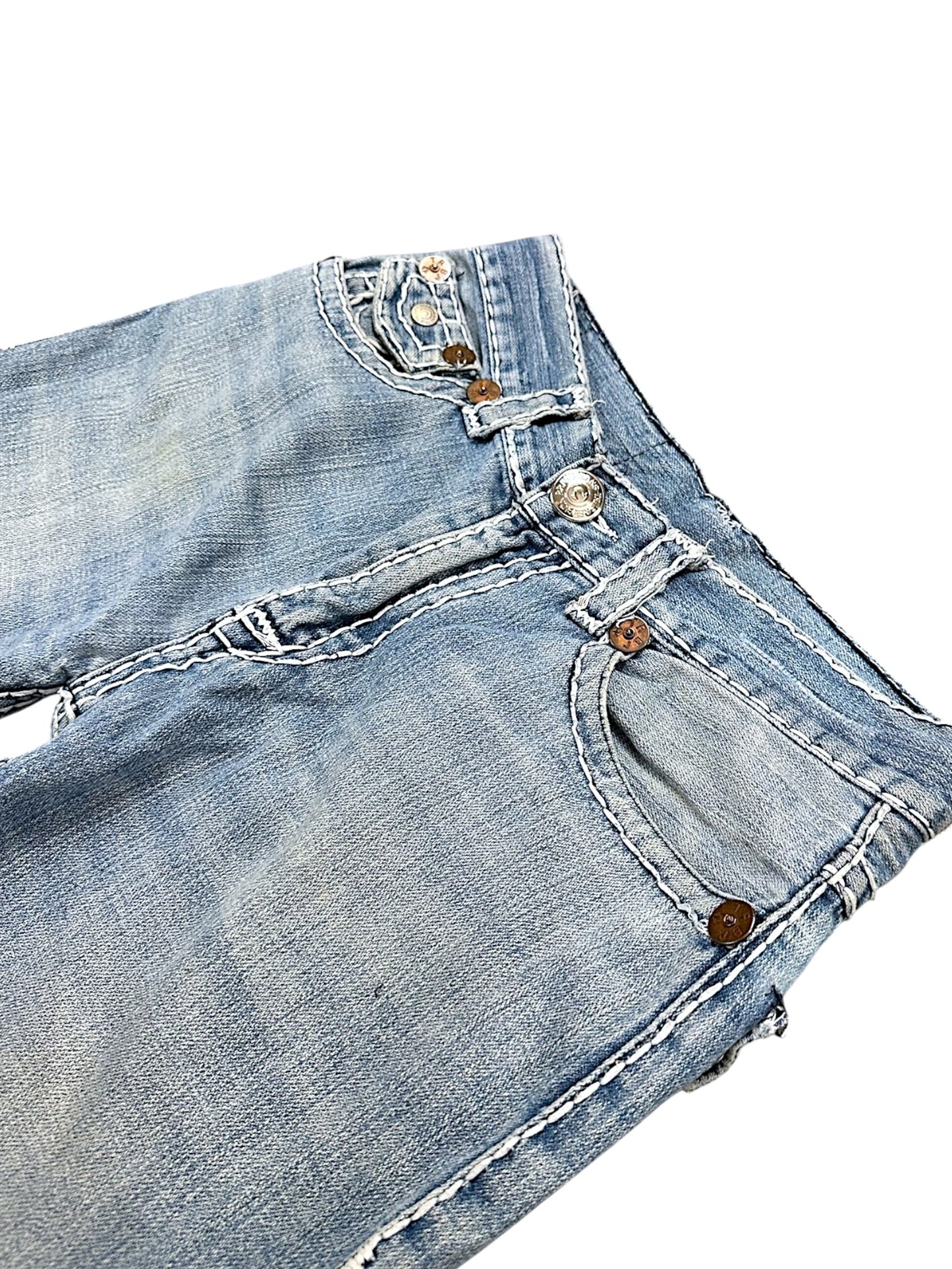 Vintage True Religion Y2K Low Waist Bootcut Damenjeans (S)