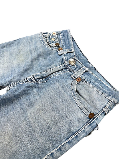Vintage True Religion Y2K Low Waist Bootcut Damenjeans (S)