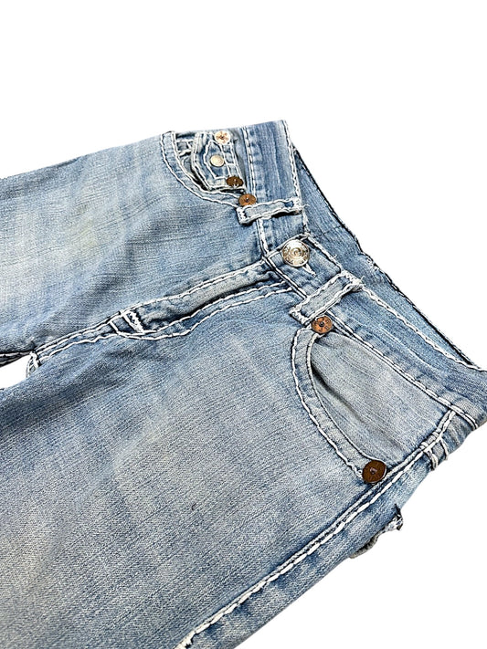 Vintage True Religion Y2K Low Waist Bootcut Damenjeans (S)