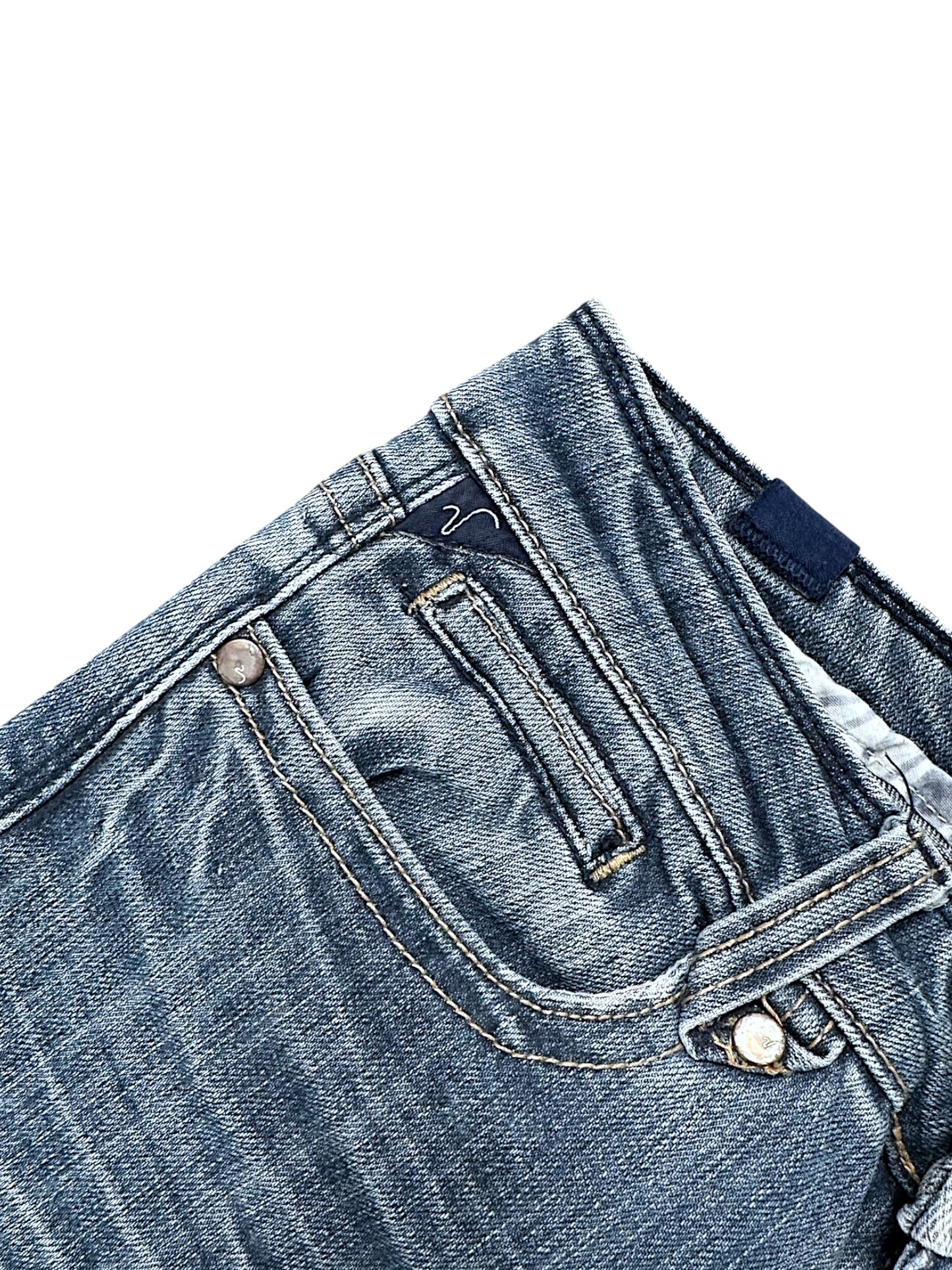 Vintage Embroidery Y2K Low Waist Bootcut / Flared Damenjeans (S)