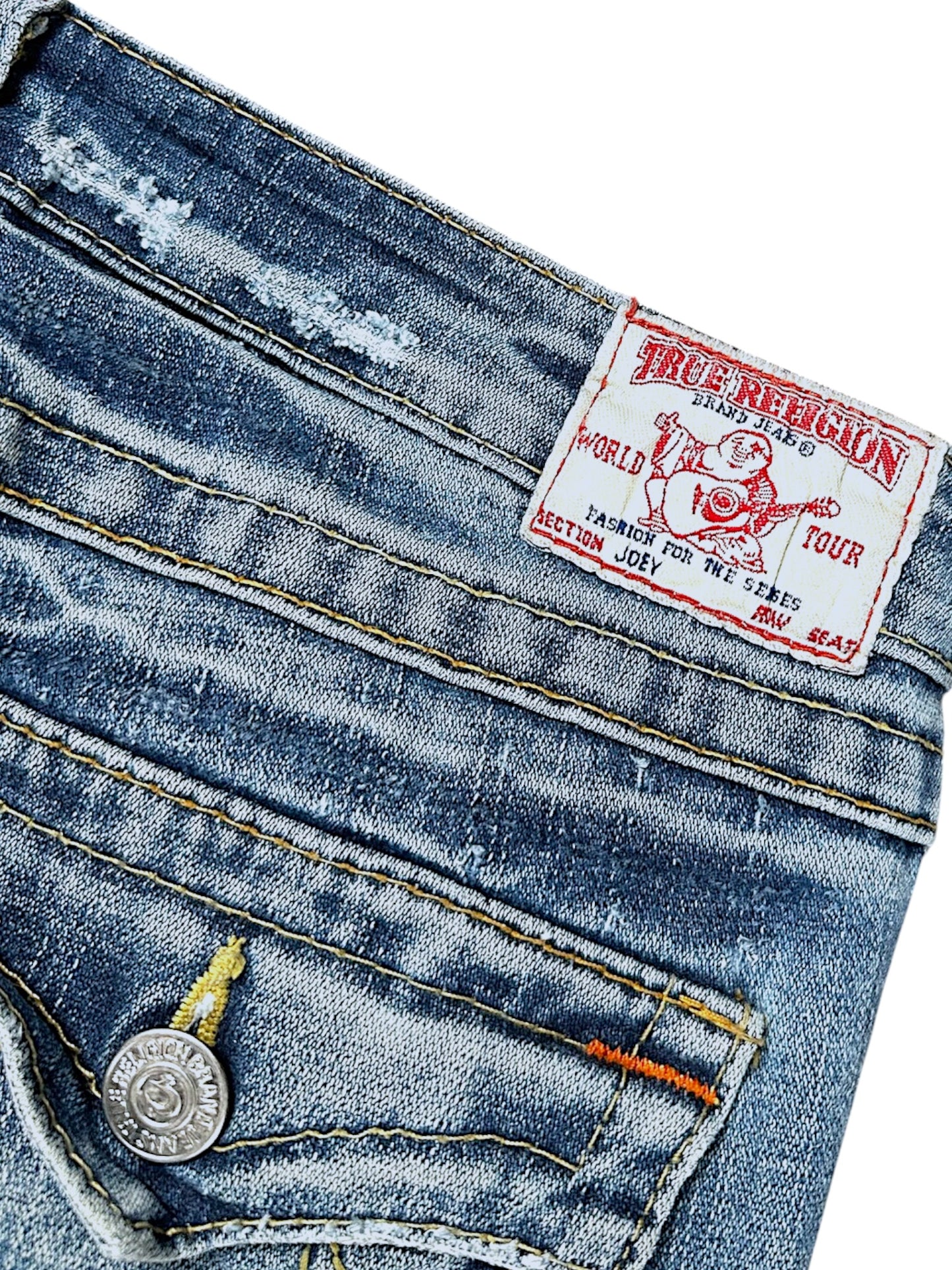 Vintage Miss Me Y2K Low Waist Flared Damenjeans (XL)