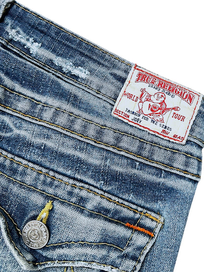 Vintage Miss Me Y2K Low Waist Flared Damenjeans (XL)