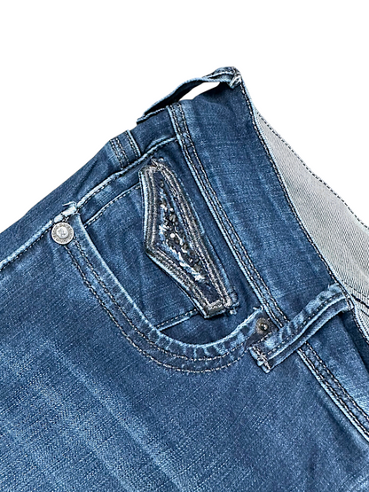 Vintage Embroidery Y2K Bootcut / Flared Damenjeans (L)