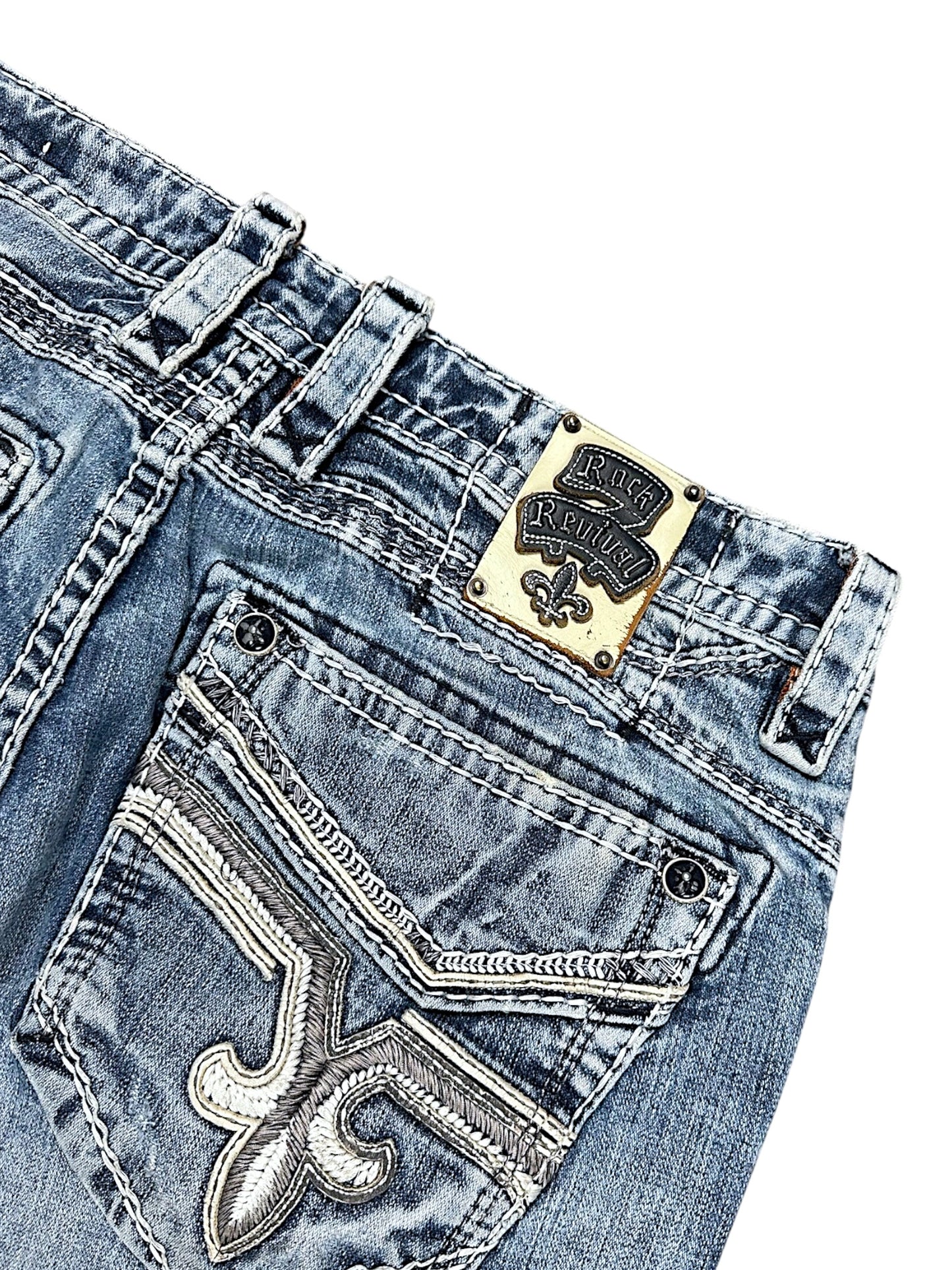 Vintage Rock Revival Y2K Straight Leg Jeans (M)