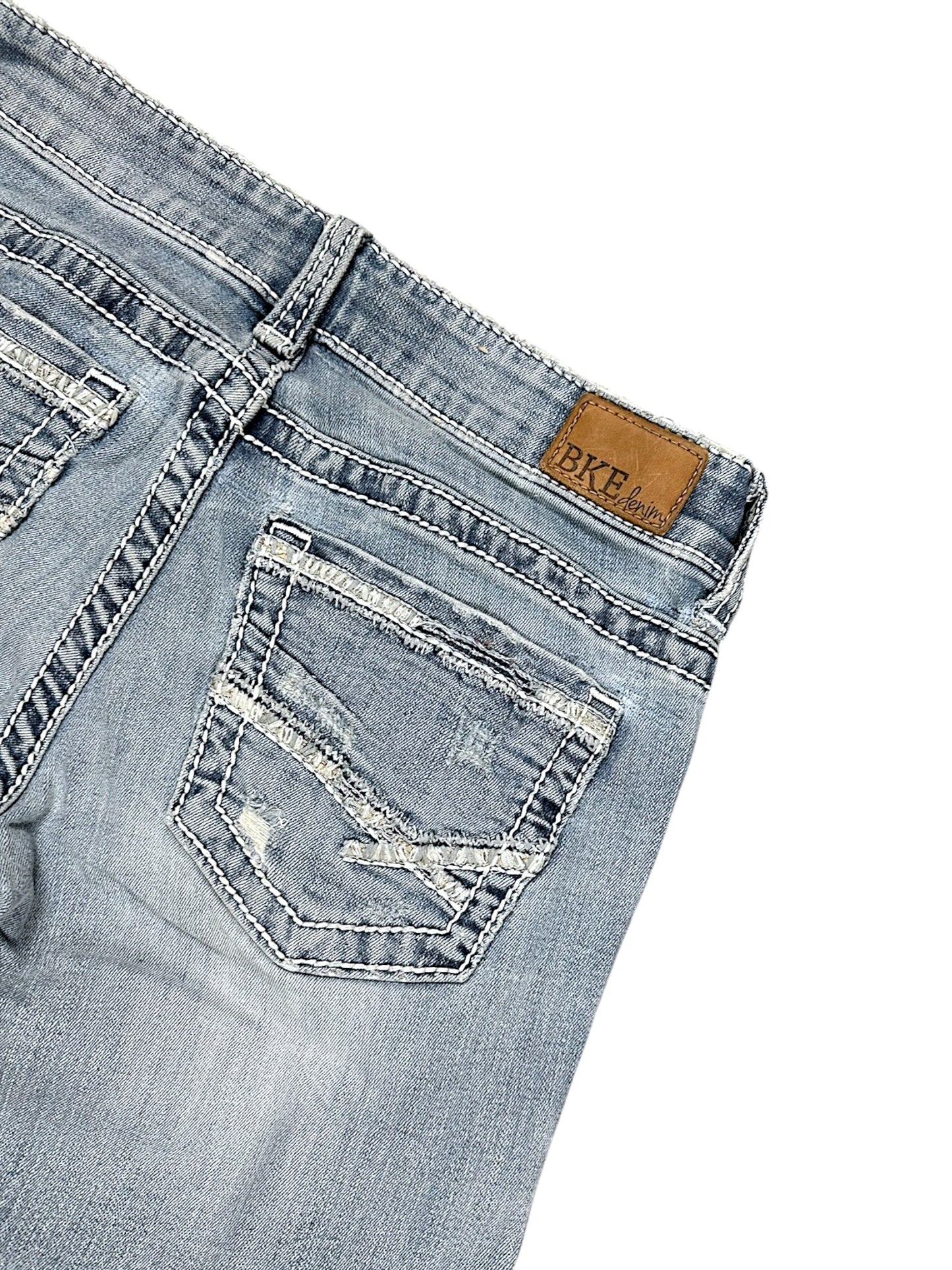 Vintage Embroidery Y2K Low Waist Bootcut / Flared Damenjeans (L)