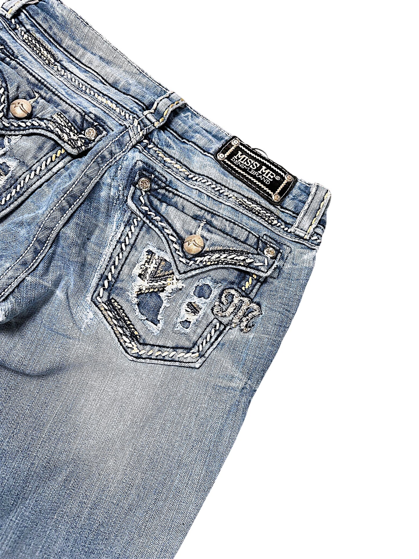 Vintage Miss Me Y2K Low Waist Bootcut / Flared Damenjeans (M)