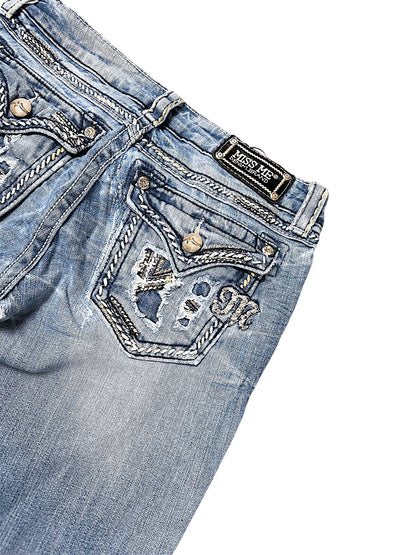Vintage Miss Me Y2K Low Waist Bootcut / Flared Damenjeans (M)