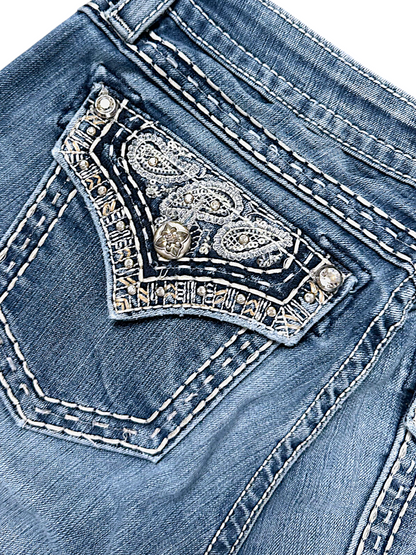 Vintage Miss Me Y2K Low Waist Bootcut / Flared Damenjeans (L)