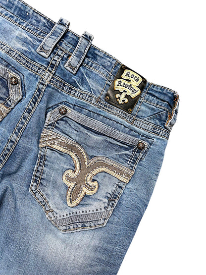 Vintage Rock Revival Y2K Straight Leg Jeans (M)