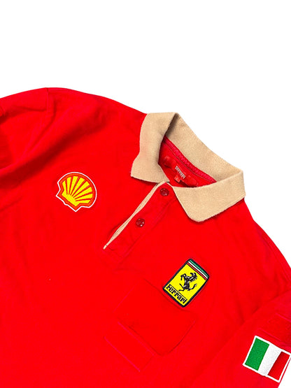 Vintage Ferrari Y2K Langarmpolo (M)