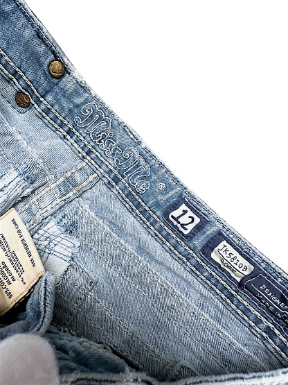 Vintage Miss Me Y2K Low Waist Bootcut Damenjeans (XS)