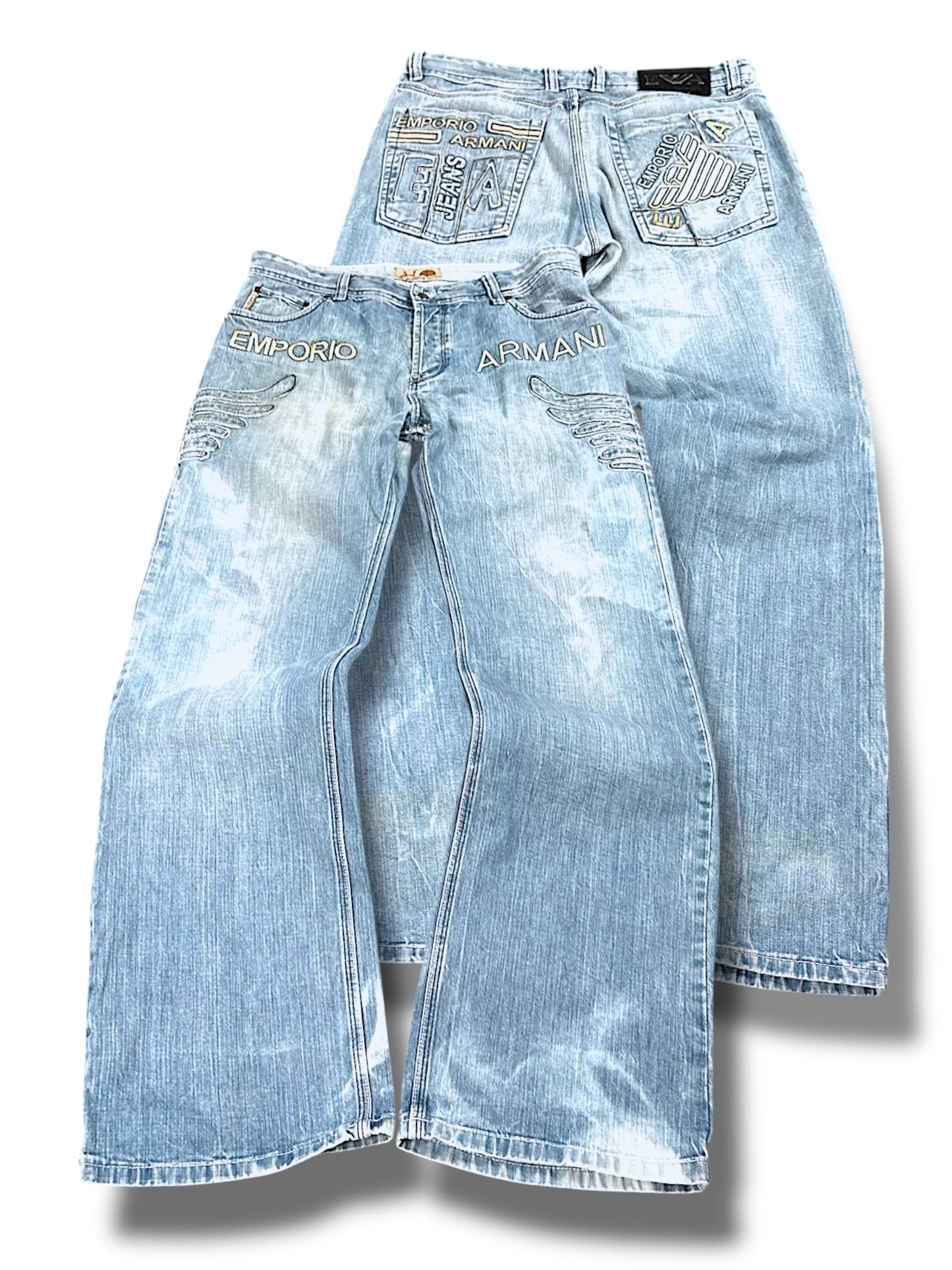 Vintage Armani Y2K Baggy Jeans (L)
