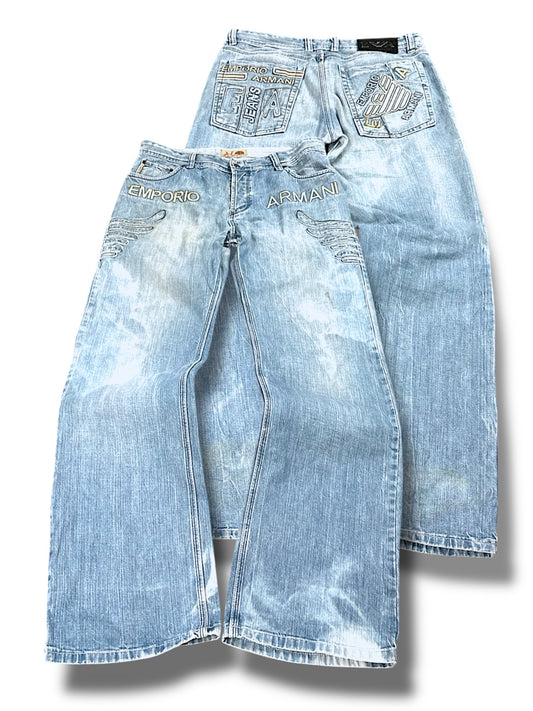 Vintage Armani Y2K Baggy Jeans (L)