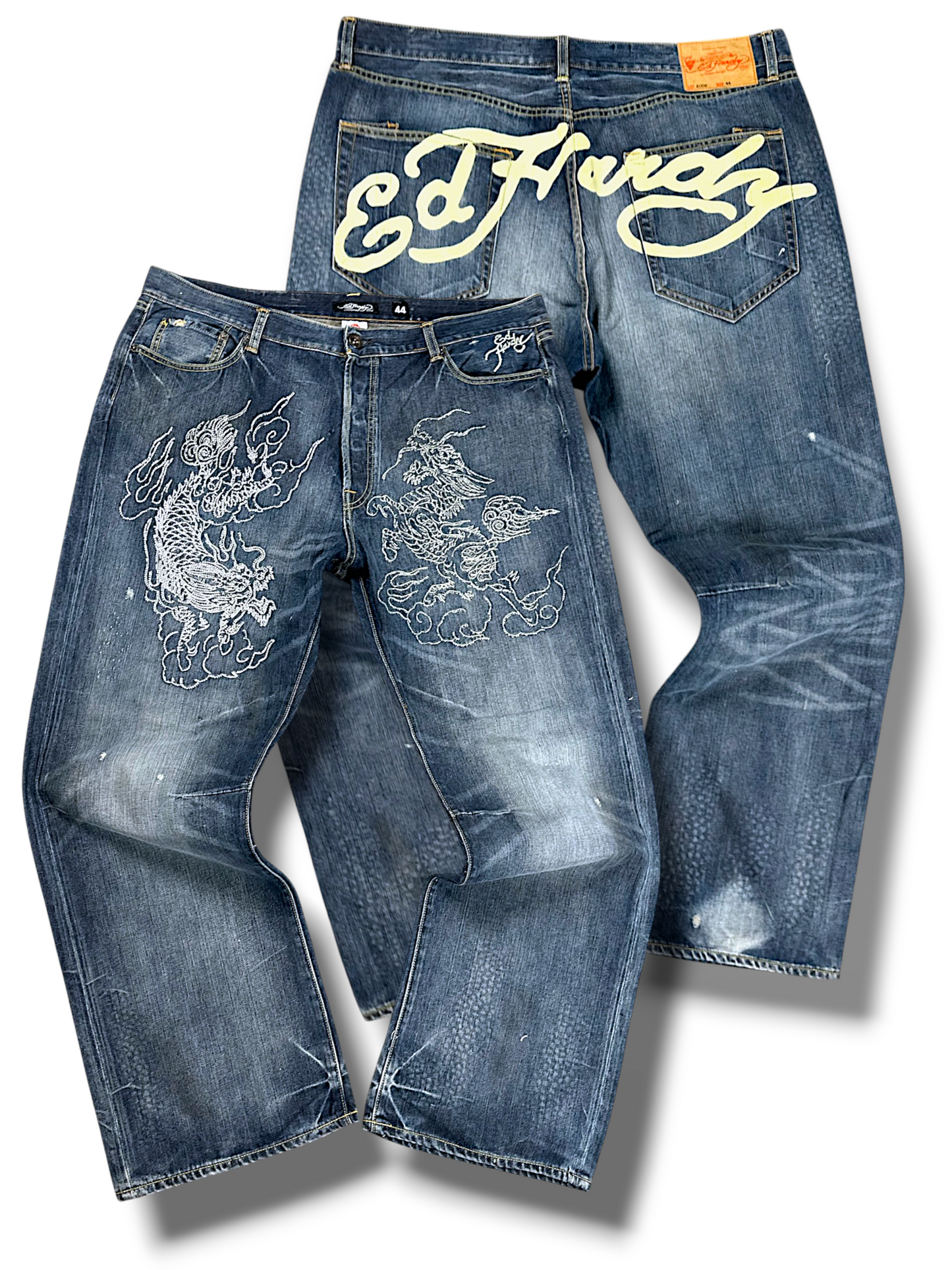 Vintage Ed Hardy Y2K Baggy Jeans (XXL)