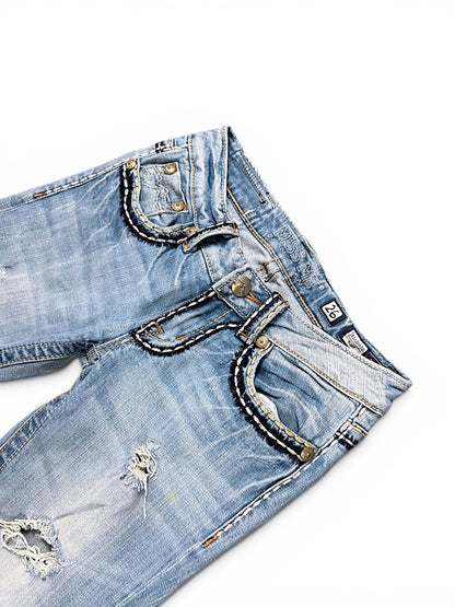 Vintage Miss Me Y2K Low Waist Bootcut Damenjeans (S)