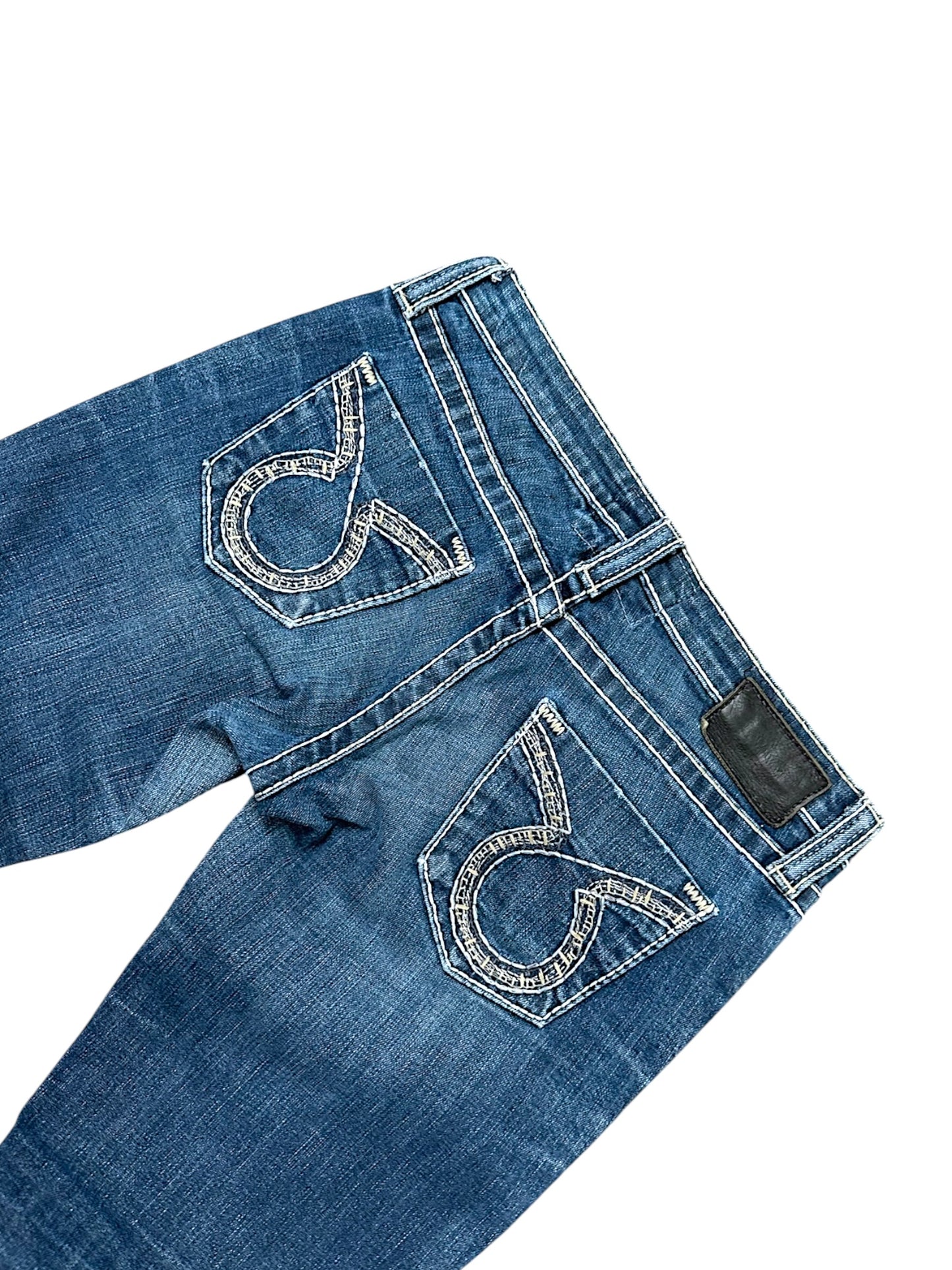Vintage Embroidery Y2K Flared Jeans (S)