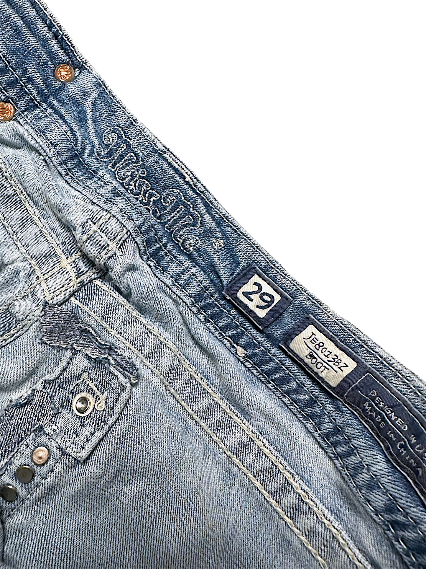 Vintage Miss Me Y2K Low Waist Bootcut / Flared Damenjeans (XL)