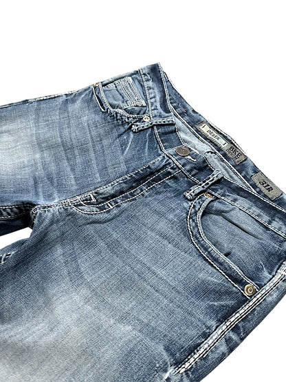 Vintage Embroidery Y2K Flared Jeans (M)