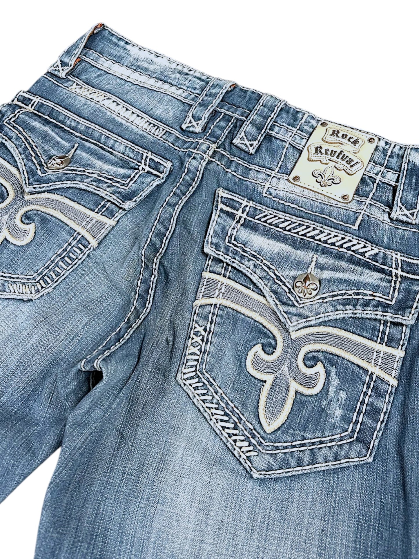 Vintage Rock Revival Y2K Baggy Jeans (M)